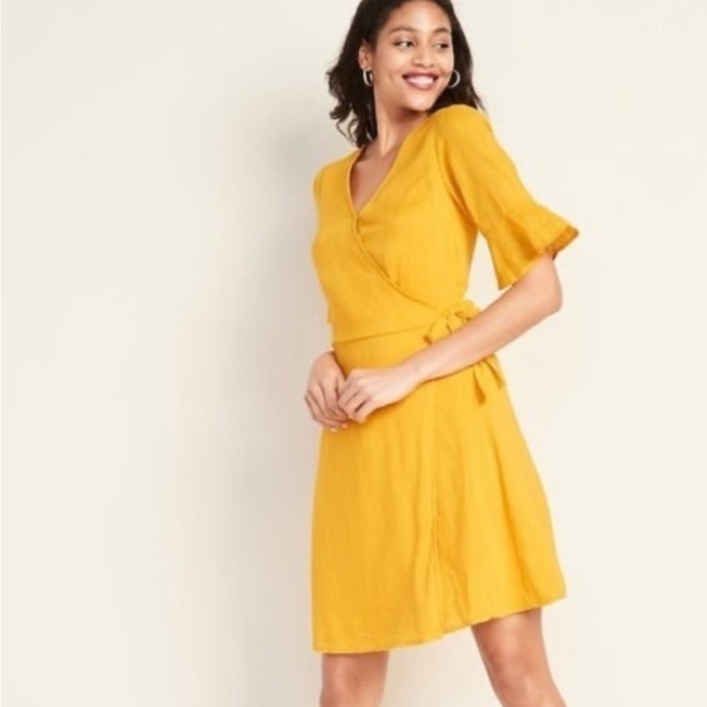 Old Navy Yellow Midi Dress